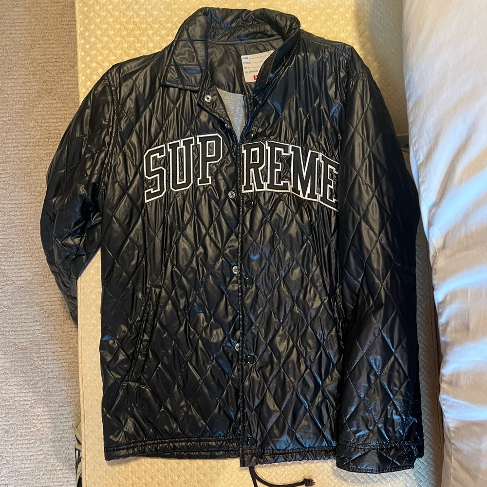 Supreme black quilted jacket